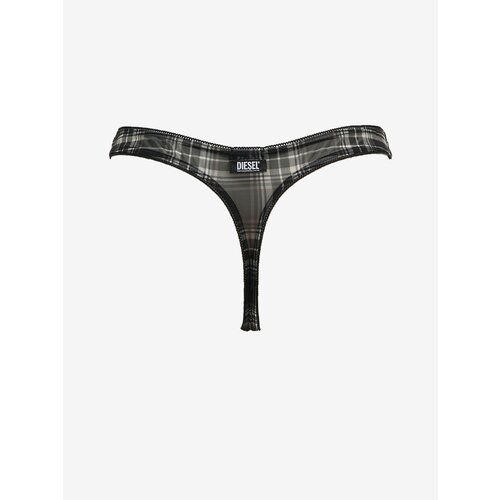 Diesel Grey Ladies Checkered Thongs - Women Slike
