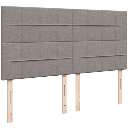  Krevet s oprugama i madracem smeđesivi 180x200 cm tkanina Slike
