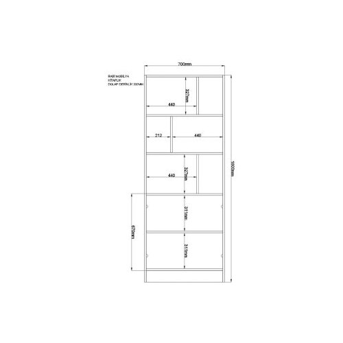 Hanah home polica za knjige rb 117 Slike