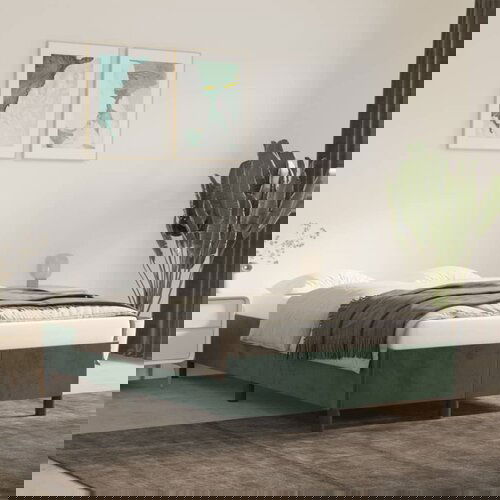Furnova Posteljni okvir brez vzmetnico temno zelena 120x190 cm žamet, (21936971) Slike