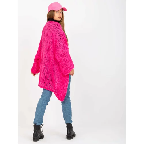 Fashion Hunters Fluo pink cardigan with wide sleeves OH BELLA