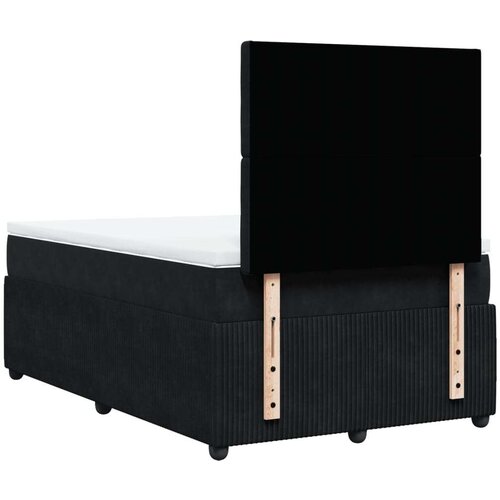 VidaXL Krevet box spring s madracem crni 120 x 190 cm bar&amp;scaron;unasti Slike