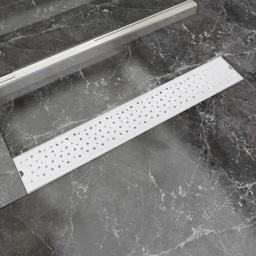 vidaXL odvod za Tuš od Nehrđajućeg čelika Dizajn s Kružićima 730 x 140 mm Cijene