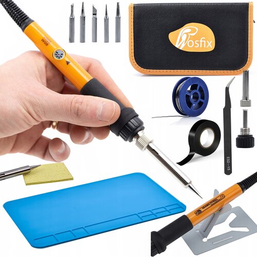 Rosfix Set Orange Pitbull OP60W Spajkalnik &amp;ndash; 60W S Potenciometrom | 220V, 200&amp;ndash;450&amp;deg;C, Kabel 90 cm, (5000356512) Slike