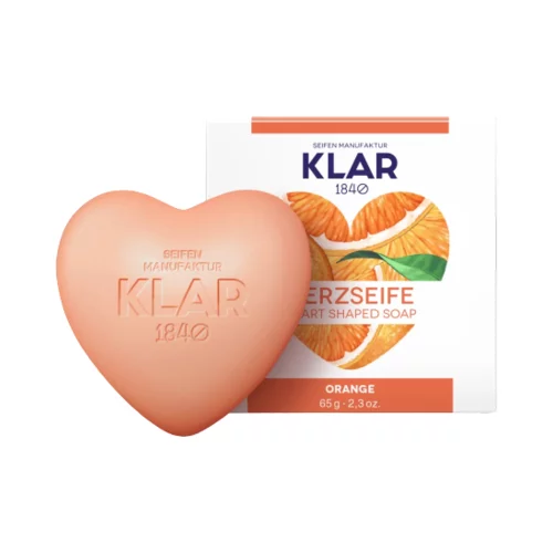 Klar sapun u obliku srca od naranče