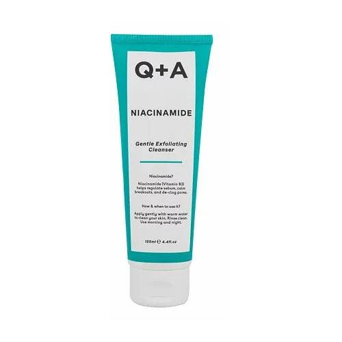 Q+A niacinamide gentle exfoliating cleanser nežen pomirjajoč piling za čiščenje obraza 125 ml za ženske