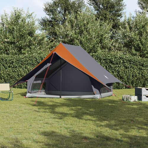 vidaXL Kamping Šotor A-Frame 5-Osebn Siva in Oranžna Vodoodporen Cene