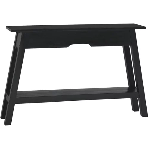  Konzolni stol crni 110 x 30 x 75 cm masivno drvo mahagonija
