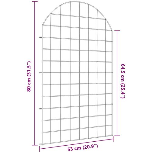  Set ograde za ribnjak 8 pcs Zelena 50 x 80 cm Čelik Slike