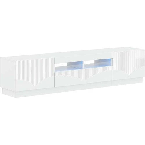  LED TV kabinet HOORN 3 kom. Bijela visokog sjaja 81 x 35 x 40 cm Slike
