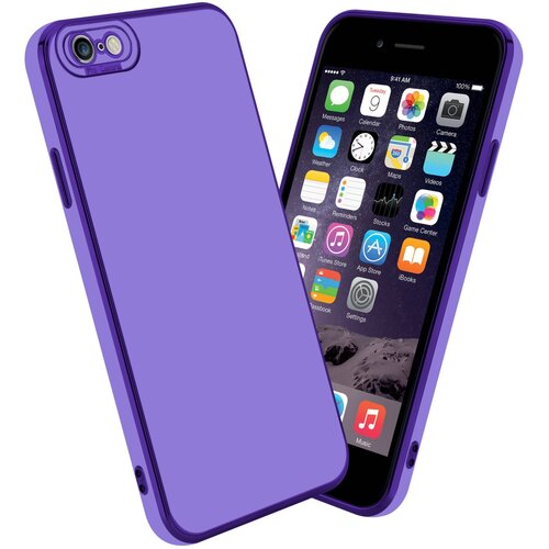 Cadorabo Ohi&amp;scaron;je, združljiv z Apple v sijajnem vijoličnem - Rose Gold - Za&amp;scaron;čitni pokrov iz fleksibilnega silikona TPU in z za&amp;scaron;čito pred kamero, (20593289) Slike