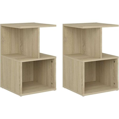  Nočna omarica 2 kosa sonoma hrast 35x35x55 cm iverna plo&amp;scaron;ča, (20808599) Slike