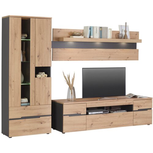 Hom`in DNEVNI REGAL, barve grafita, hrast artisan Cene
