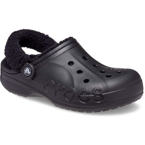 Crocs Cokli Baya Lined Fuzz Strap Clog Črna Cene