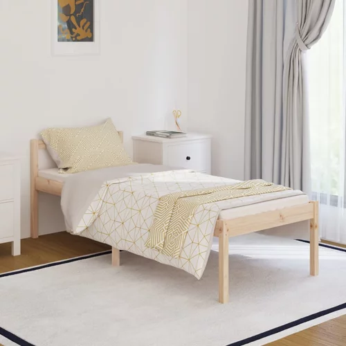 vidaXL Okvir za krevet od masivnog drva 75 x 190 cm 2FT6 jednokrevetni