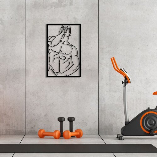 Wallity zidna dekoracija Muscle Male Posture, 32x50cm, Crna Cene