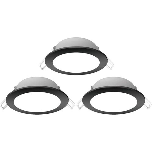 Aigostar Komplet 3x LED kupatilska ugradna plafonska svetla 4,8W/230V 6500K IP65 crna Slike