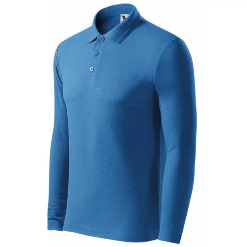  Pique Polo LS polo majica muška azurno plava XL