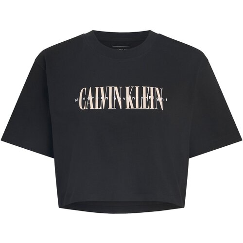 Calvin Klein Jeans Majica pastelno roza / črna Cene