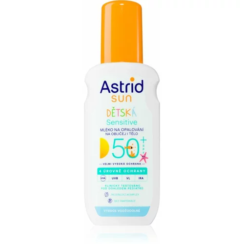 Astrid Sun Sensitive dječje mlijeko za sunčanje SPF 50+ u spreju 150 ml