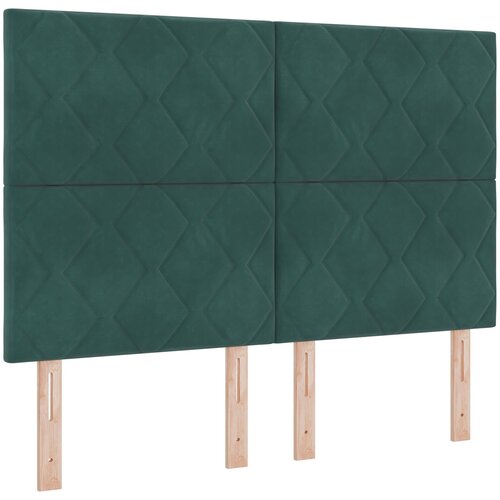vidaXL temno zeleno vzglavje z diamantnimi bloki 140 cm, (22080292) Cene