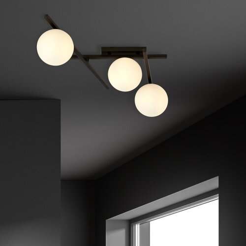  plafonsko svetlo smart 3xE14/10W/230V crno/belo Slike