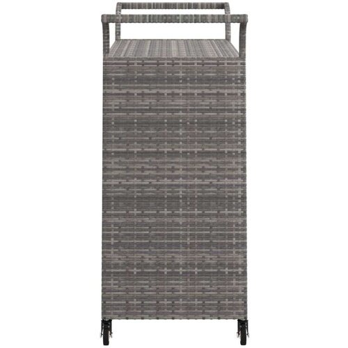 VidaXL Barska kolica s ladicom siva 100 x 45 x 97 cm od poliratana Slike