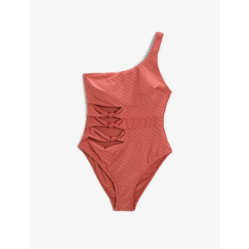 Koton One-Shoulder Swimsuit with Window Detail