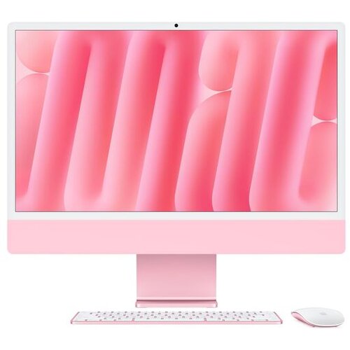Apple 2024 iMac All-in-One Desktop Computer with M4 chip with 8-core CPU and 8-core GPU: Built for Intelligence, 24-inch Retina Display, 16GB Unified Memory, 256GB SSD Storage; Pink Cene