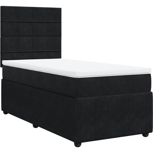 Maison Chic Box spring postelja - Vzmetna postelja z vzmetnico črna 80x200 cm žamet SL4275, (21888870) Cene