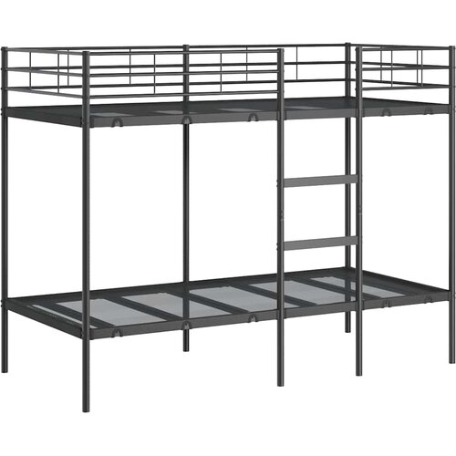  Krevet na kat bez madraca crni 90x200 cm čelik Slike