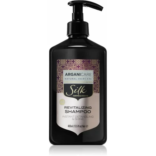 Arganicare Silk Protein revitalizacijski šampon za razjasnitev medlih las 400 ml