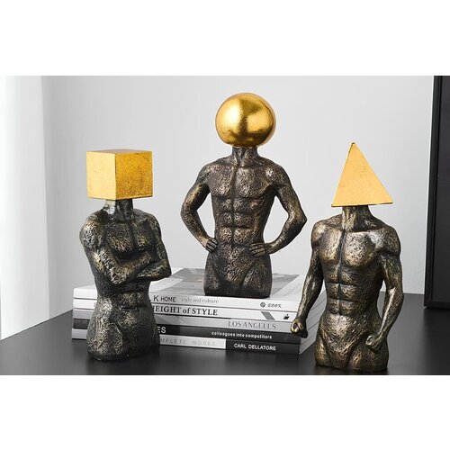 Aberto Design set dekoprativnih figura CY0370, bronzana boja, 3 komada Slike