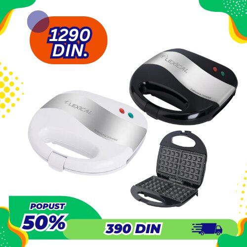  lexical WM-2401 aparat za galete (vafle) crna Cene