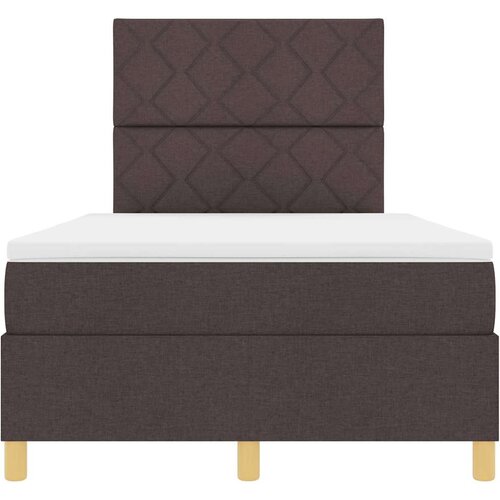  LED Box Spring Krevet Tamno smeđa 120 x 200 cm tkanina Slike