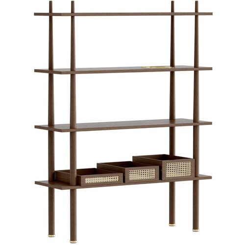 UMAGE Rjav sistem modularnih polic v hrastovem dekorju 110x148 cm Stories &amp;ndash; Slike