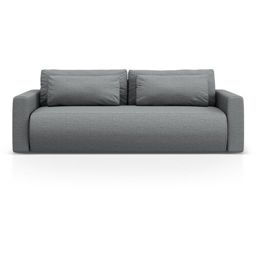 Cosmopolitan Design Siva raztegljiva sedežna garnitura s prostorom za shranjevanje 238 cm Belfast &amp;ndash; Slike