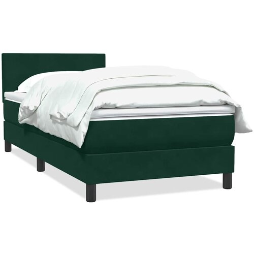 Box Spring krevet s madracem tamnozeleni 80x220 cm bar&amp;scaron;un Slike