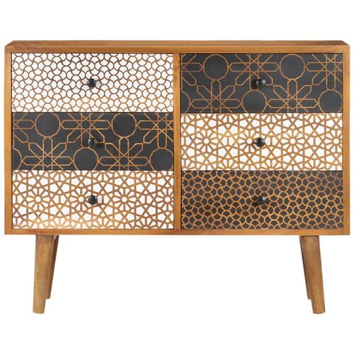 Maison Chic Komoda - Predalnik s potiskanim vzorcem 90x30x70 cm trden mangov les, (21718949) Slike