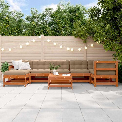  Set lounge namje&scaron;taja za vrt 8 pcs Vo&scaron;tanosmeđa Cijene