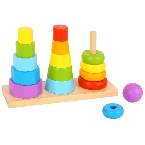 Tooky Toy tri drvene kule Cene