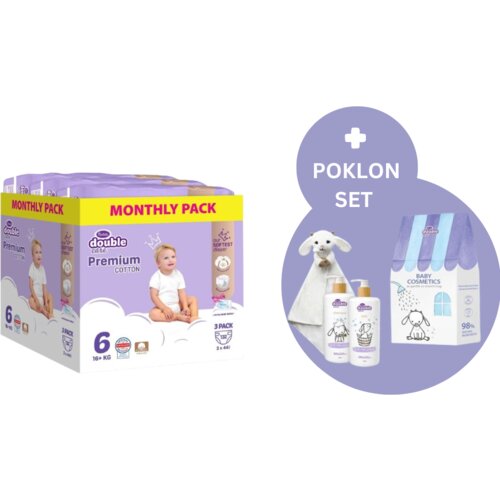Violeta Pelene Premium Monthly 6, 132 komada + Poklon set (Šampon, Kupka i Igračkica za decu) Cene
