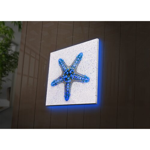  slika sa led osvetljenjem zvezda plava 28x28cm Cene
