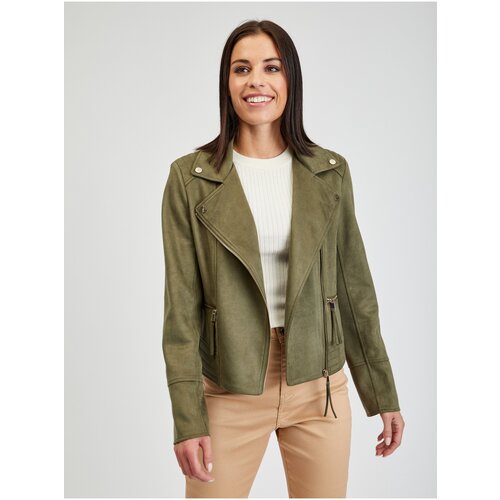 Orsay Khaki Women&amp;#039;s Jacket in Suede Tina - Women Slike