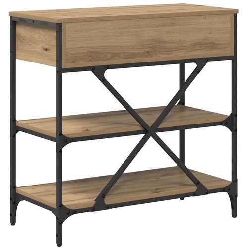  Konzolna stolica s ladicama Smeđa 75 x 34,5 x 75 cm boja drva Slike