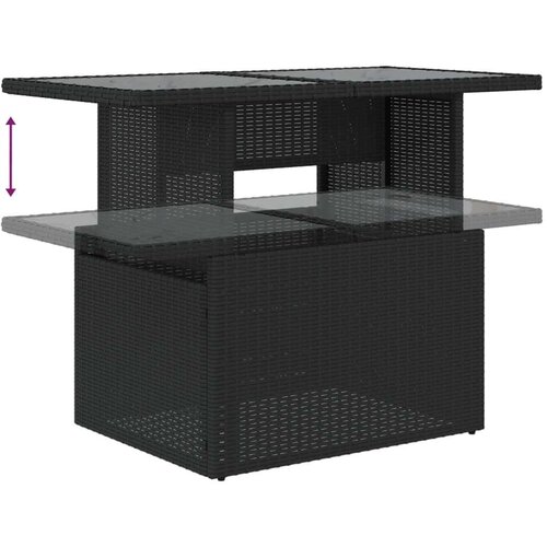 vidaXL 7-dijelni set vrtnih sofa od poliratana s jastucima crni Cijene