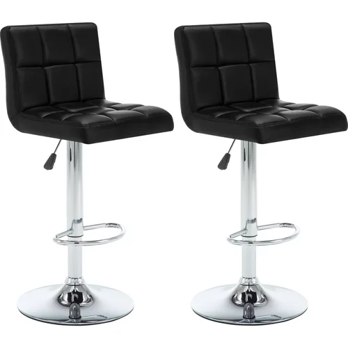 vidaXL Barski stolčki 2 kosa črno umetno usnje, (20624413)
