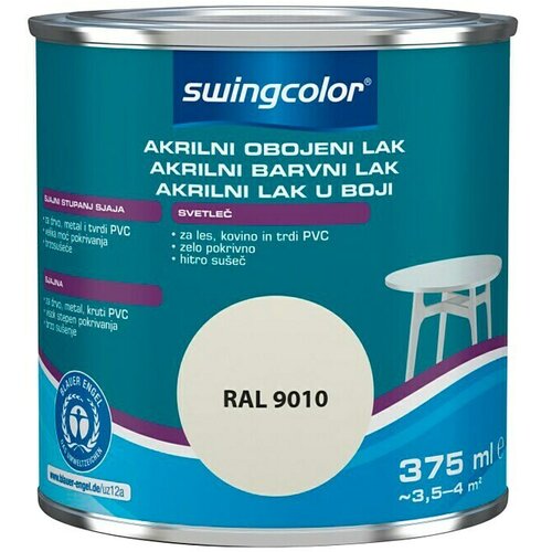 SWINGCOLOR Lak u boji (čisto bijele boje, 375 ml, Sjaj) Slike