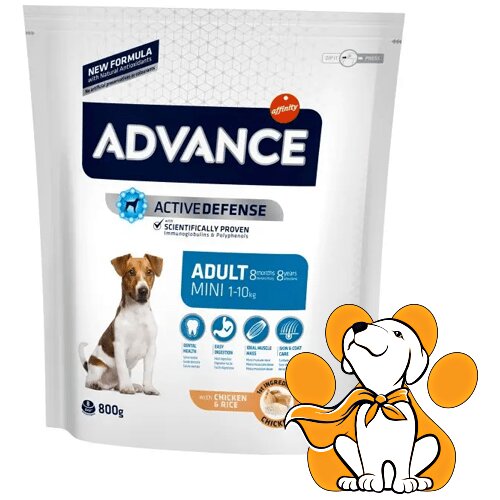 Advance dog Mini Adult 800g, Suva Hrana Za Pse Malih Rasa Sa Piletinom Slike