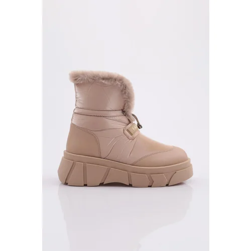 DGN 2204 Women's Rubber Lace-Up Shearling Boots.